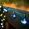 10-Count Blue G50 Globe Christmas Patio Lights- 9ft Green Wire